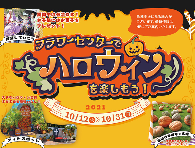 フラワーセンターでハロウィンを楽しもう お知らせ 神奈川県立大船フラワーセンター